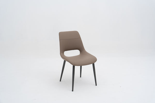 PALETA Dining Side Chair in Khaki PU Leather