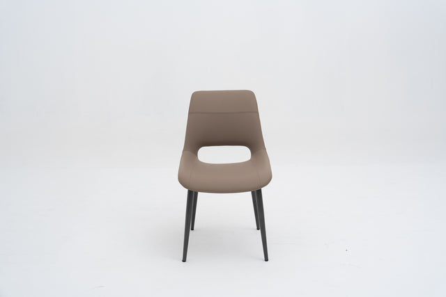 PALETA Dining Side Chair in Khaki PU Leather