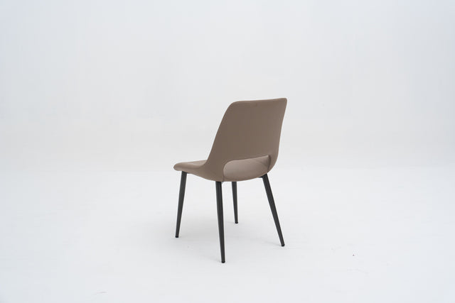 PALETA Dining Side Chair in Khaki PU Leather