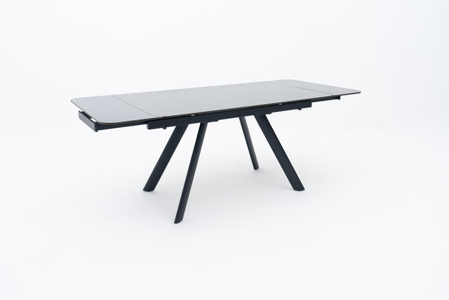 PALETA Extendable Dining Table with Black Sintered Stone Top