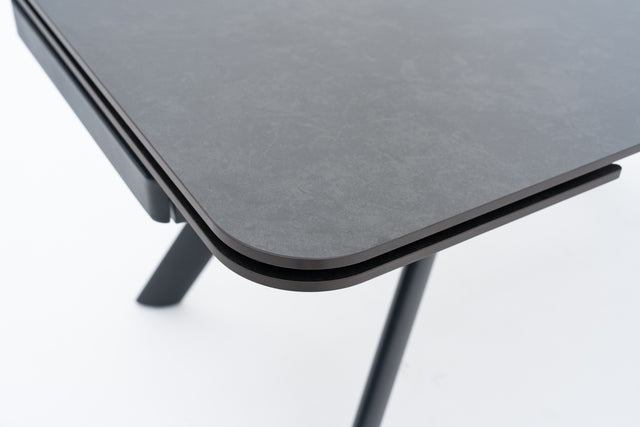 PALETA Extendable Dining Table with Black Sintered Stone Top