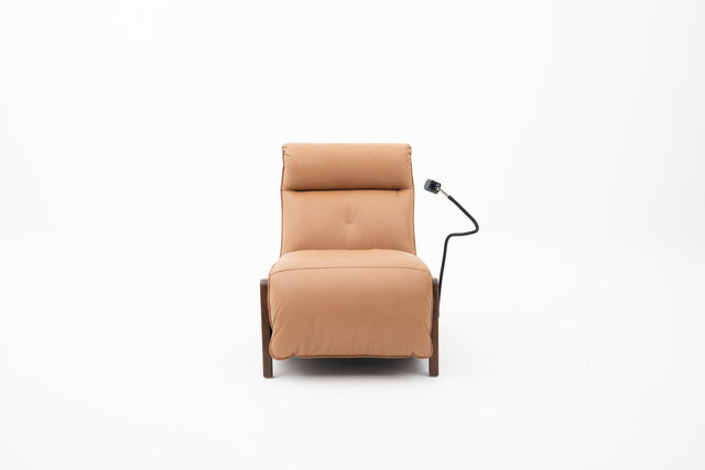 Brown Leather Power Recliner Lounge Chair with Handphone Holder