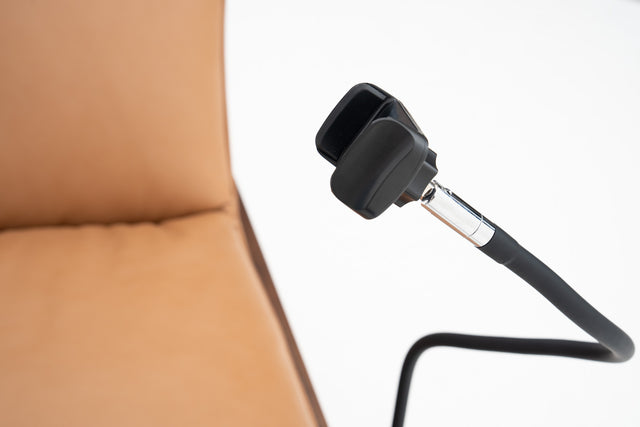Brown Leather Power Recliner Lounge Chair with Handphone Holder