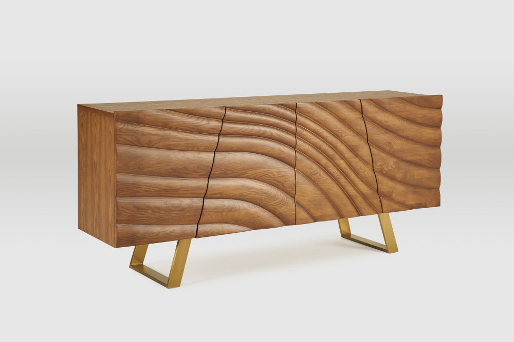 OSSETT Sideboard Designer Furniture By Black & Walnut
