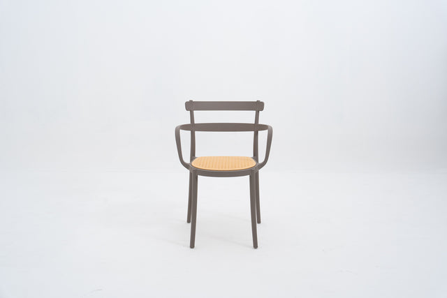 NAIROXI Stackable Bistro Armchair (Mild Grey / Yellow)