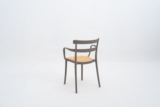 NAIROXI Stackable Bistro Armchair (Mild Grey / Yellow)