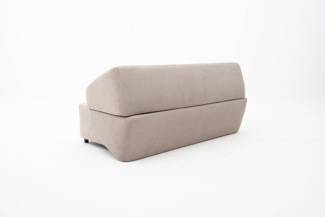 2.5-Seater Beige Pet-Friendly Fabric Sofa Bed