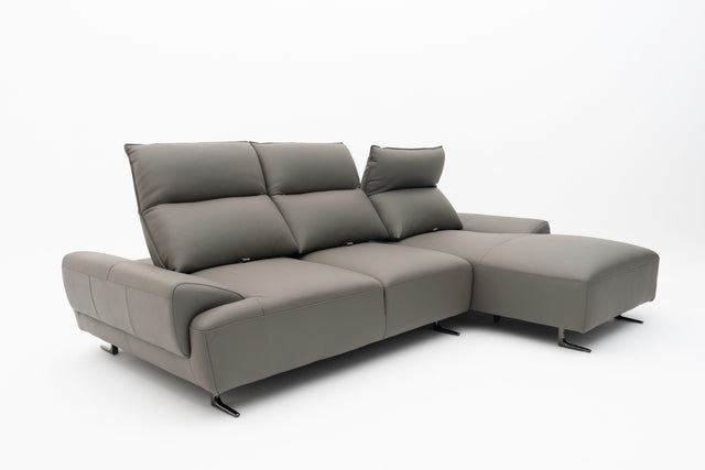 SOLENZA 3-Seater L-Sectional Push-back Sofa