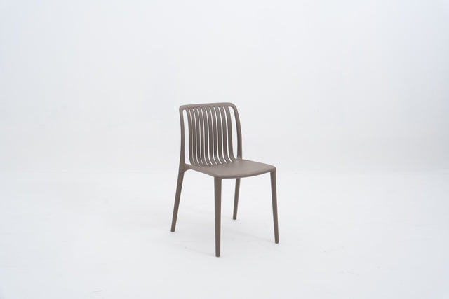 ZERION Stackable Bistro Side Chair (Mild Grey)
