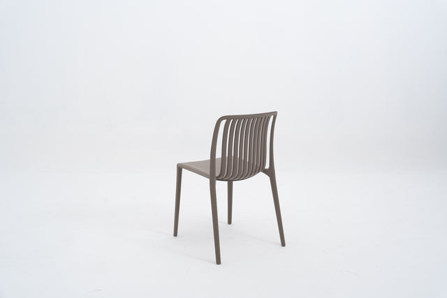 ZERION Stackable Bistro Side Chair (Mild Grey)