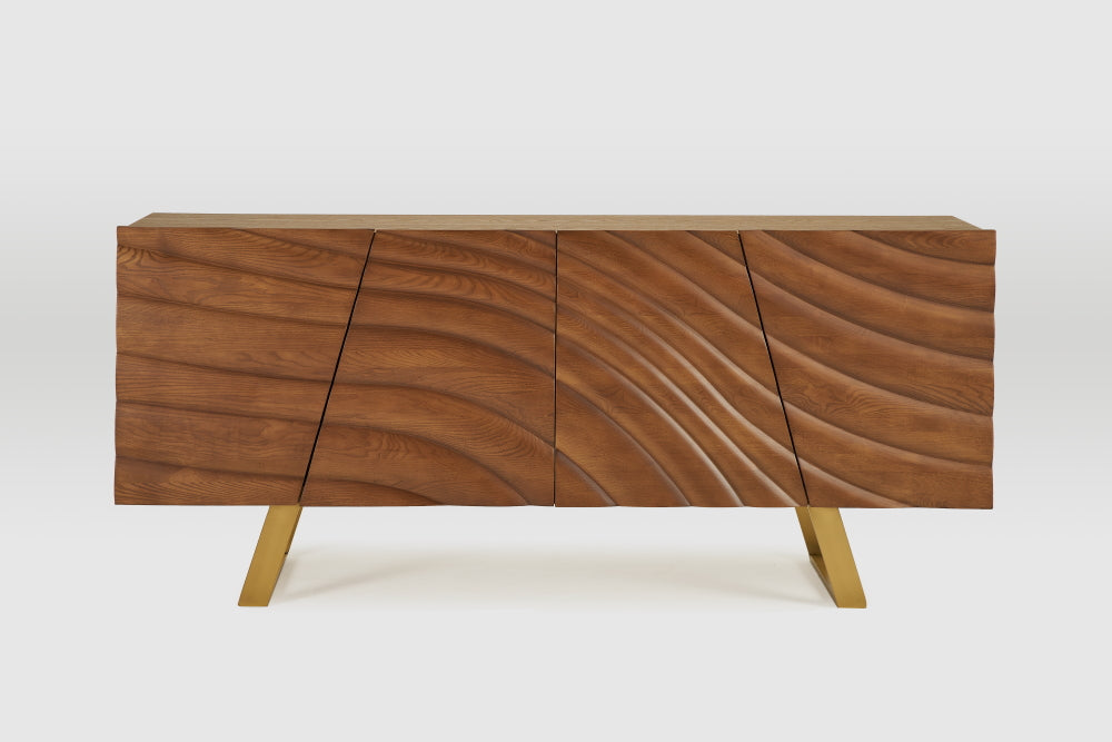 OSSETT Sideboard Designer Furniture By Black & Walnut